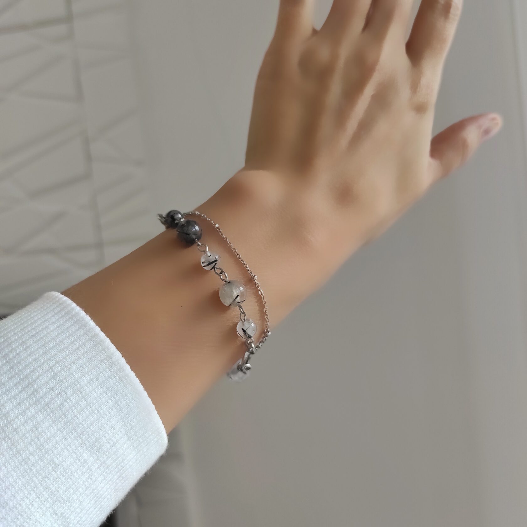 Браслет из турмалинового кварца