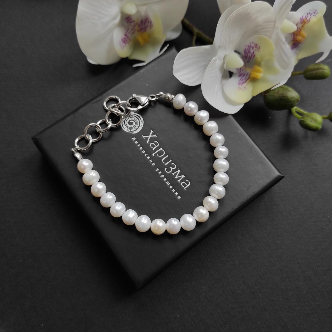 Браслет из натурального жемчуга