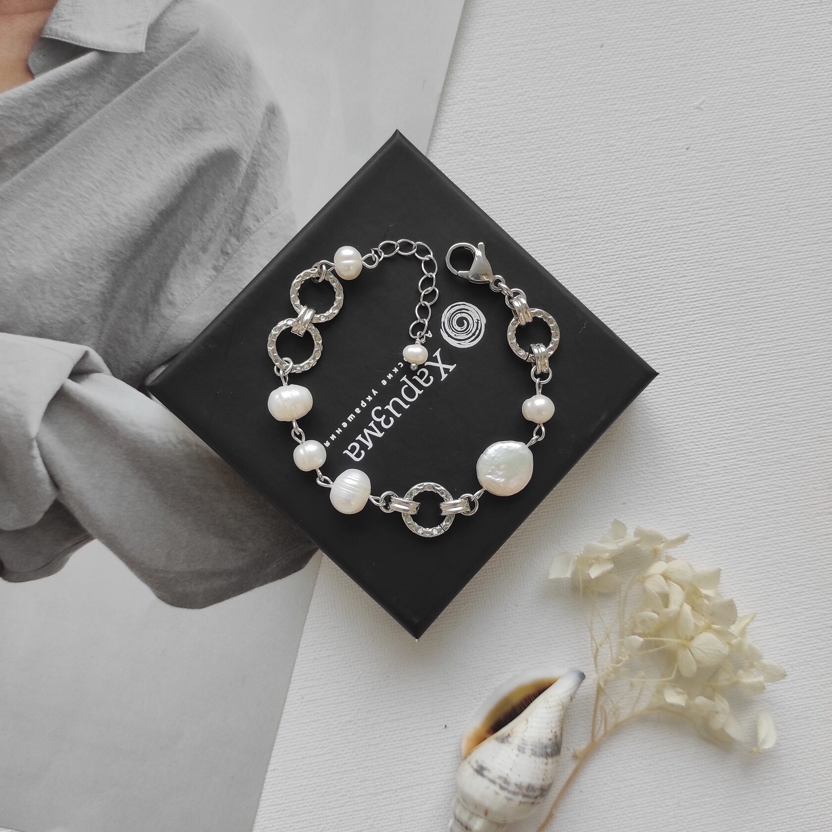 Браслет из натурального жемчуга