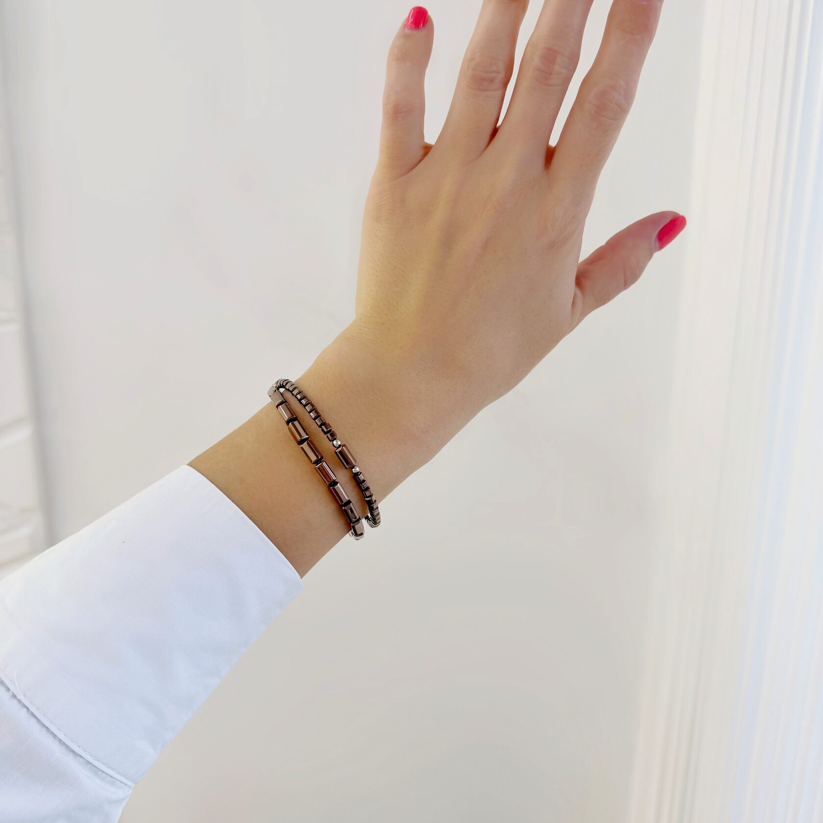 Браслет из гематита цвета какао