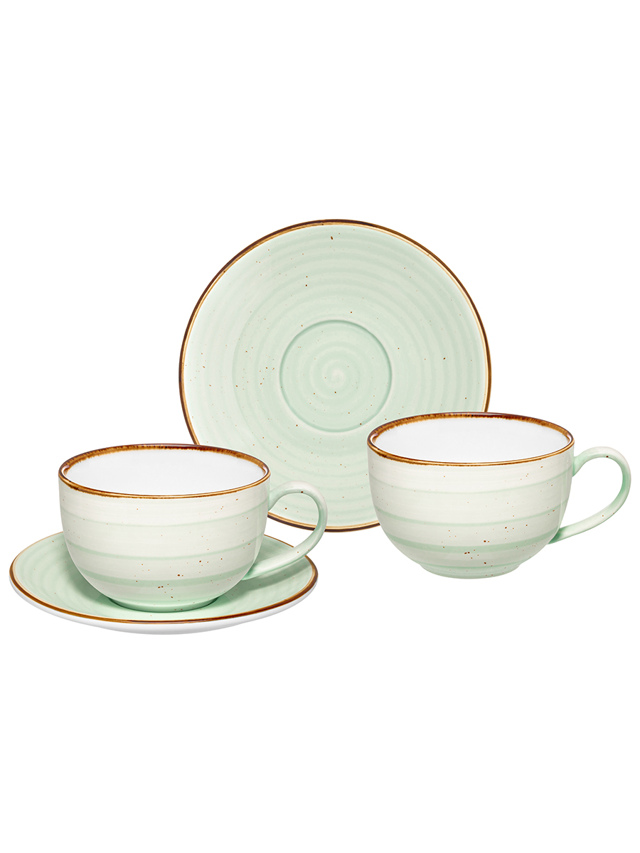 БЫЛО 1171 руб! Чайная пара 4 пр 350 мл 14*10,5*7 см