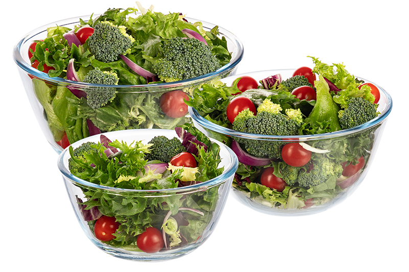 БЫЛО 1086 руб! Набор салатников 3 пр. 800 мл 15*15*8 см + 1,05 мл 17*17*9 см + 1,6 л 19*19*9,5 см