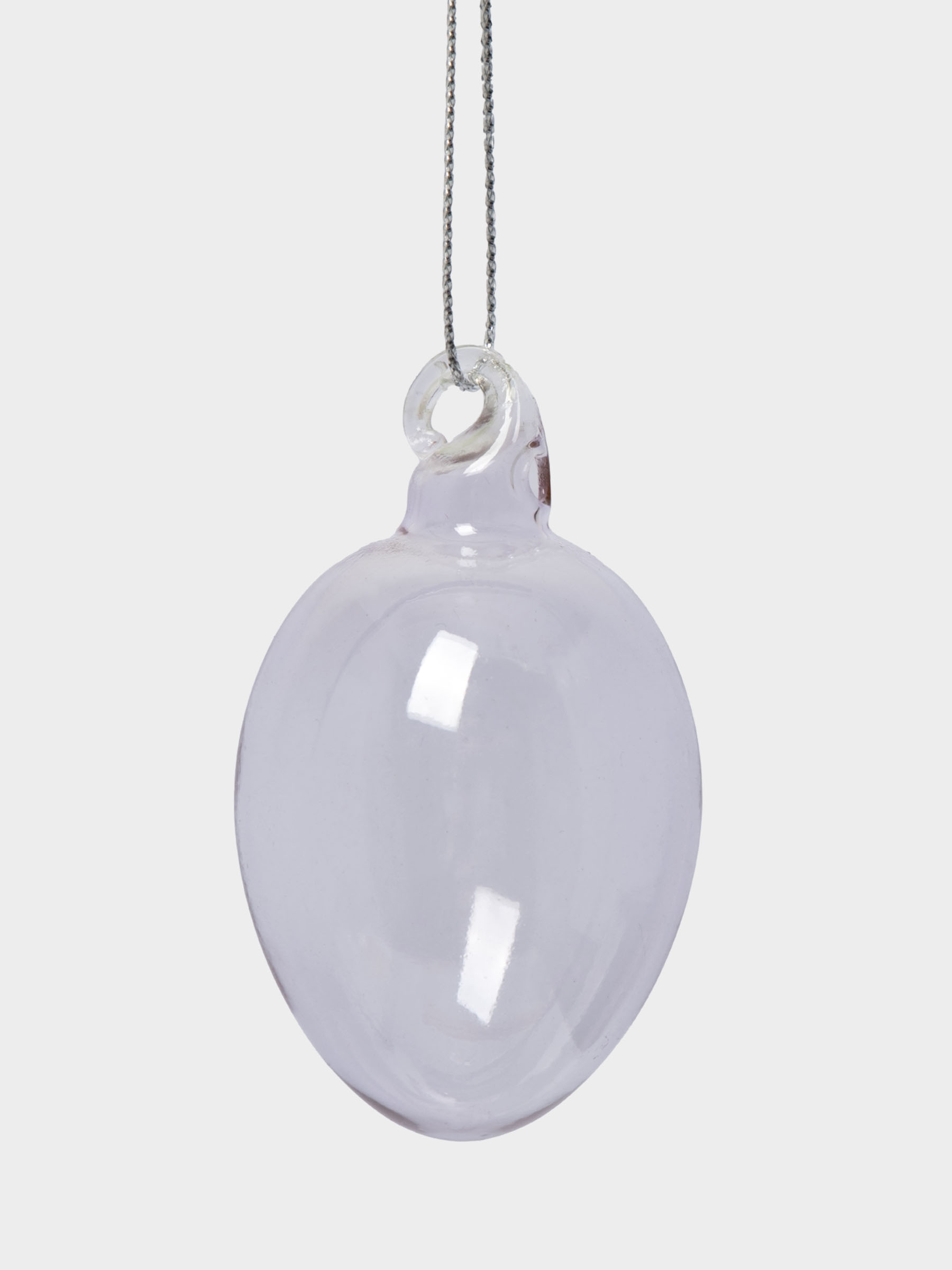 Подвеска декоративная, 4х6 см, стекло, розовая, Яйцо пасхальное, Interior Easter