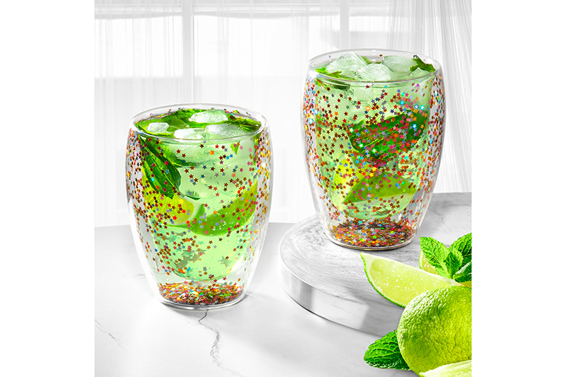 БЫЛО 965 руб! Набор 2 стаканов 350 мл 9*9*11,5 см