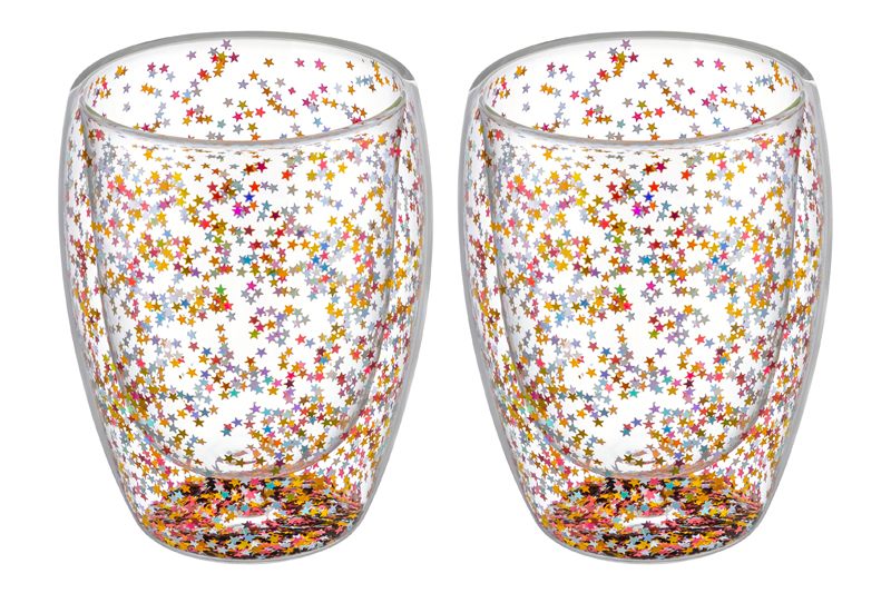 БЫЛО 965 руб! Набор 2 стаканов 350 мл 9*9*11,5 см