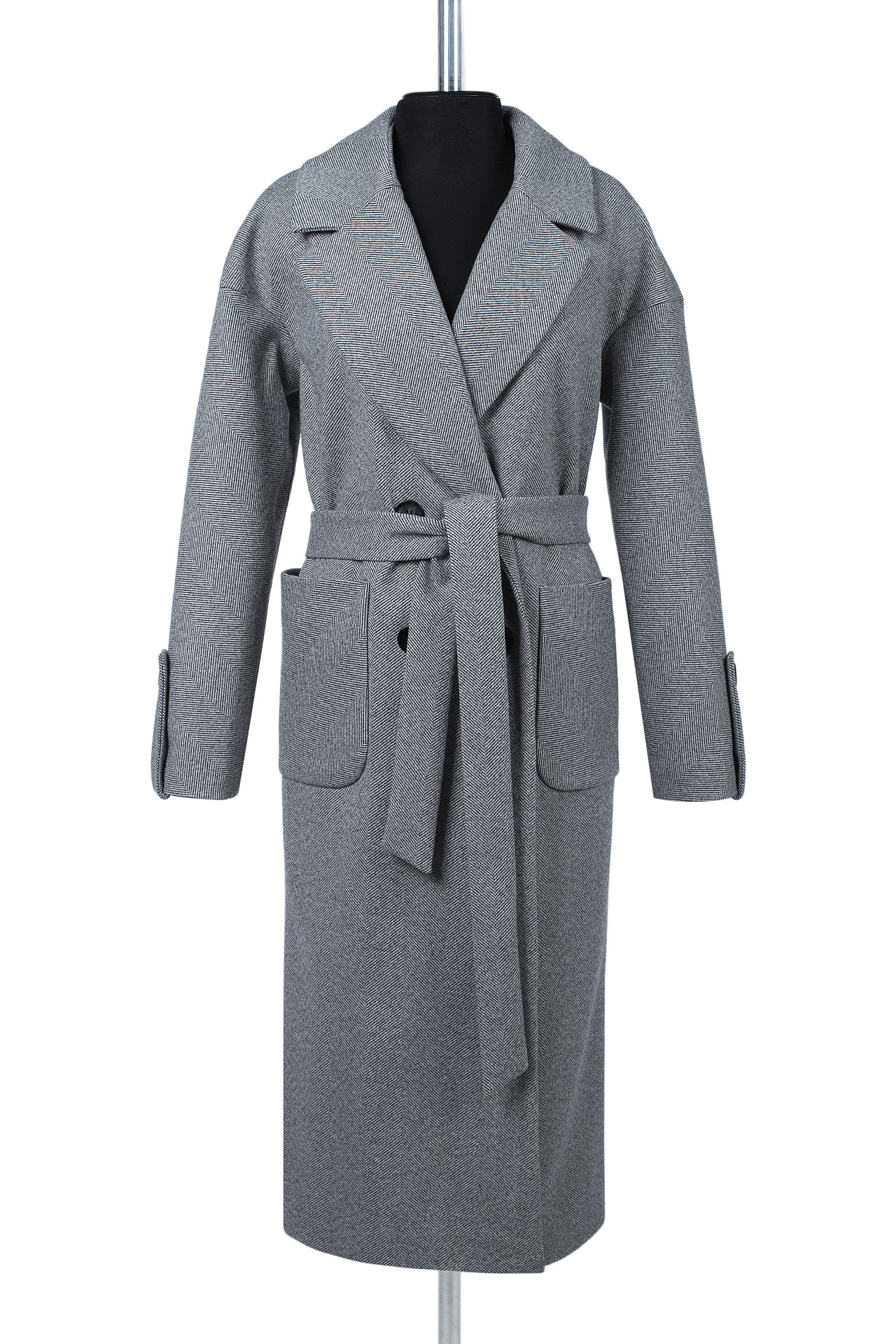 01-12273 Пальто женское демисезонное (пояс)