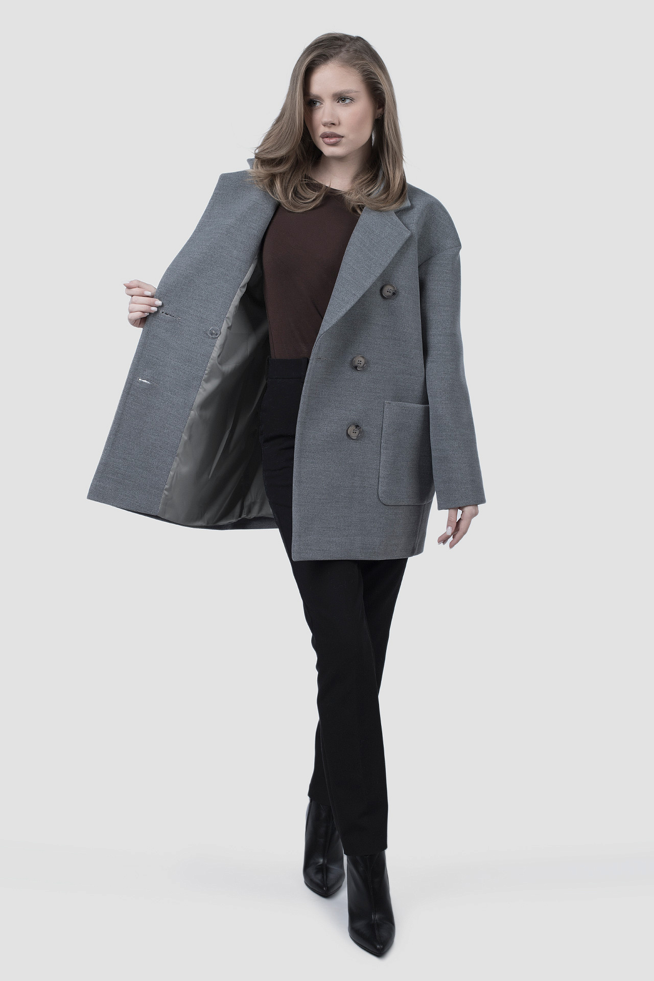 01-12264 Пальто женское демисезонное