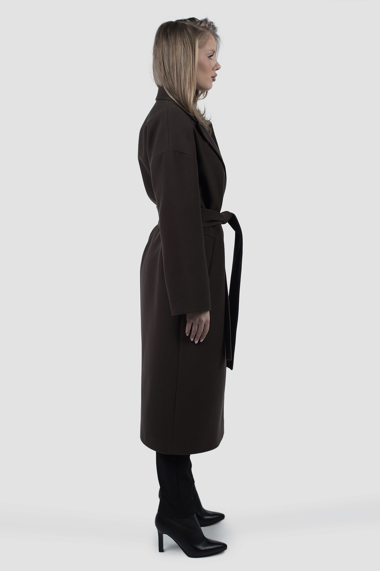 01-12257 Пальто женское демисезонное (пояс)