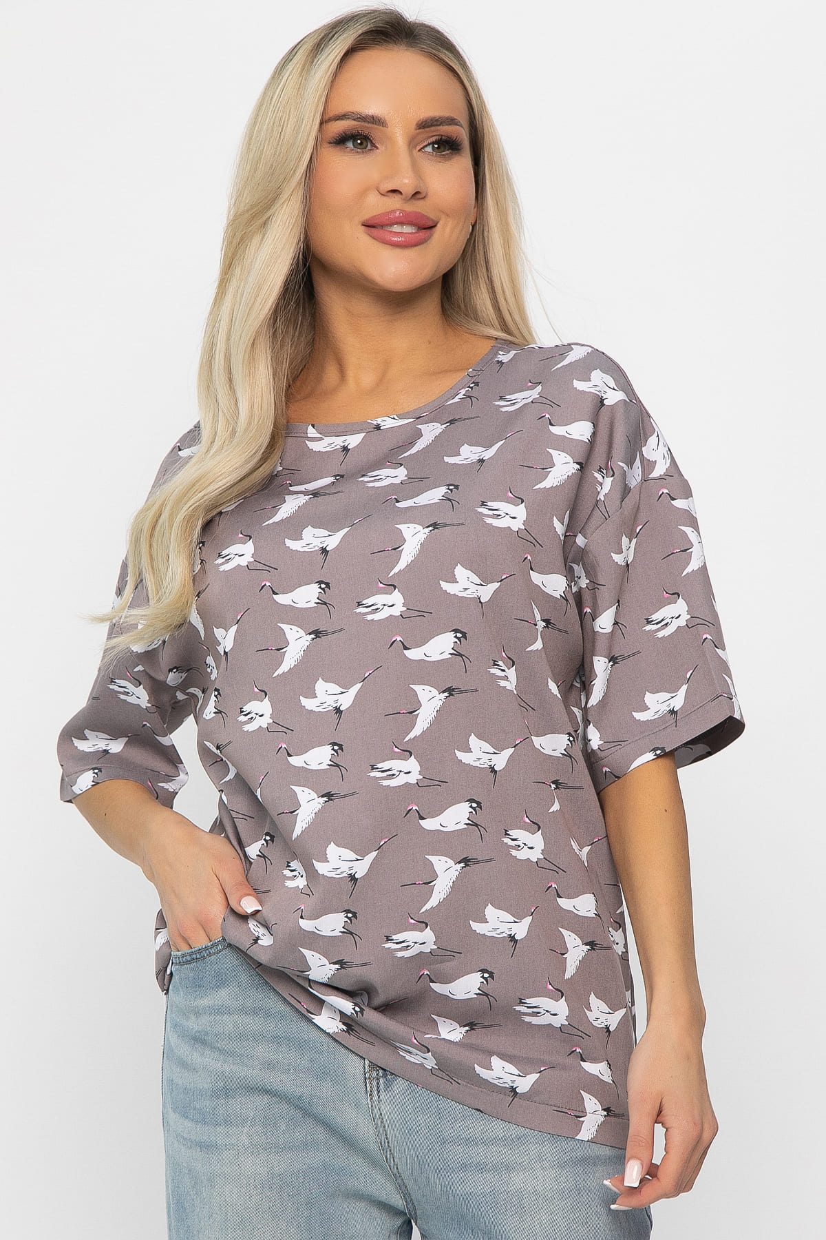 Блуза Аделаида (бежевая) Б13816-25М