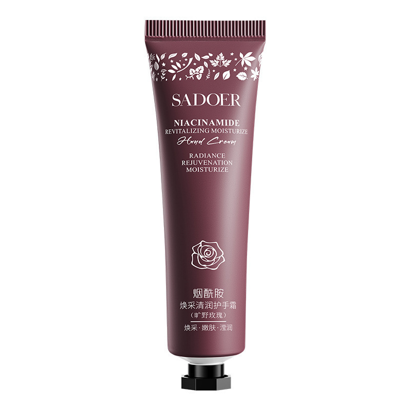 Крем для рук с ниацинамидом и ароматом розы SADOER Niacinomide Revitalizing moisturize hand Cream, 30 гр