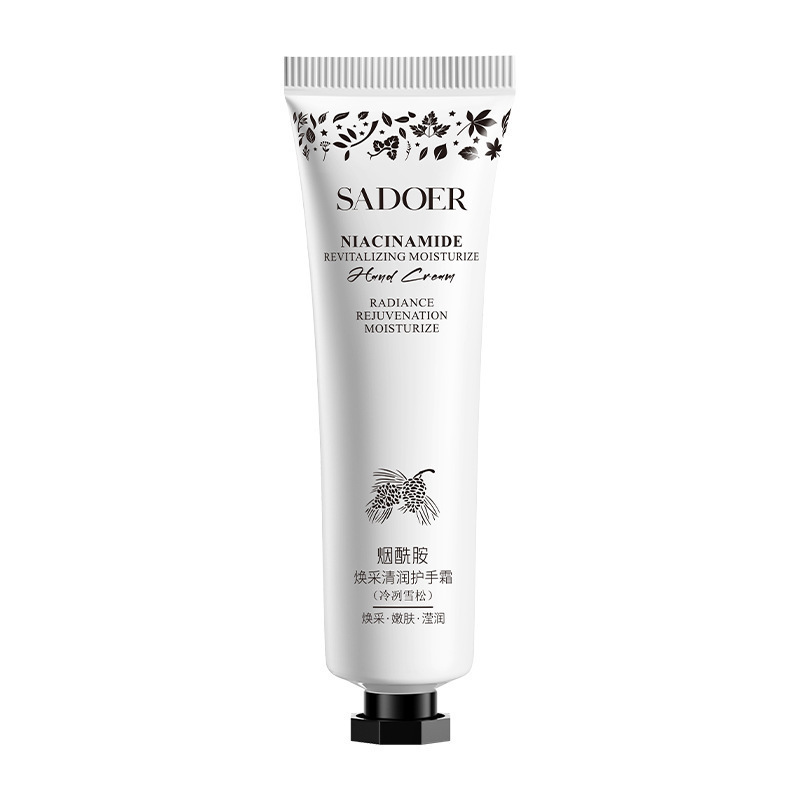 Крем для рук с ниацинамидом и ароматом кедра SADOER Niacinomide Revitalizing moisturize hand Cream, 30 гр
