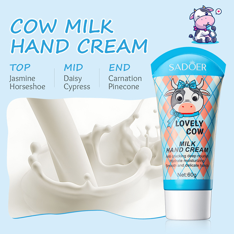 Крем для рук с молочными протеинами SADOER lovely Cow Milk Hand Cream, 60 гр