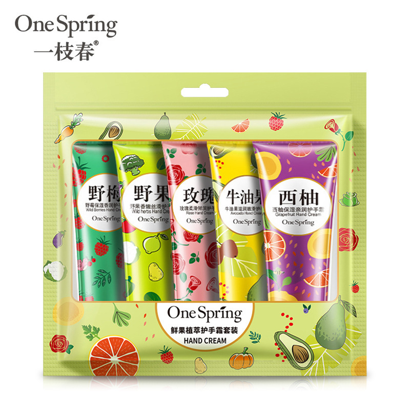 Набор кремов для рук с фруктовыми ароматами One Spring hand Cream, 5 шт * 30 гр