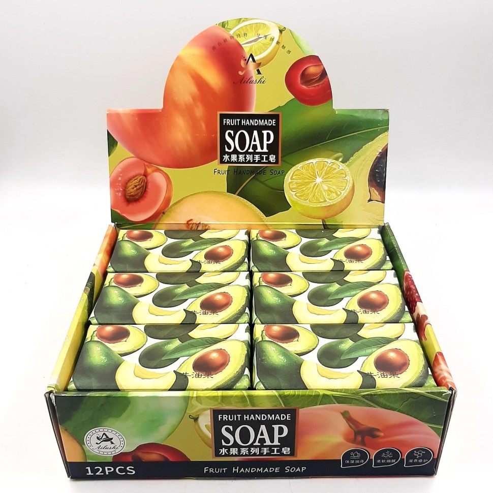 AILUSHI Мыло Handmade Soap Парфюмированное AVOCADO Oil Control 248г (ALS-3473)