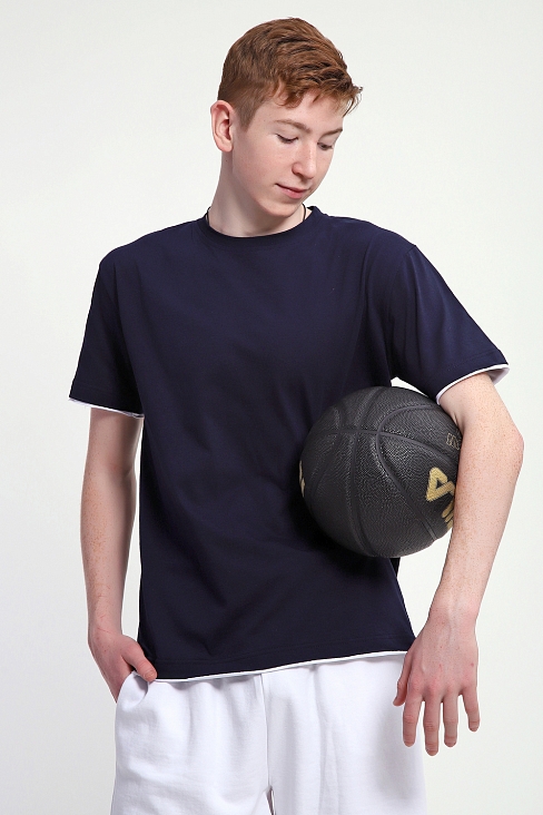 Мужская футболка 83511 / темно-синий