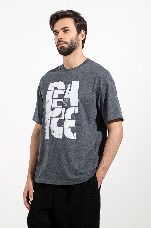 Футболка мужская Герой-5 / антрацит меланж