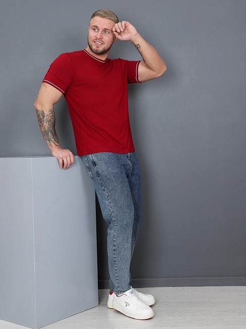 Футболка мужская Майкл / бордо