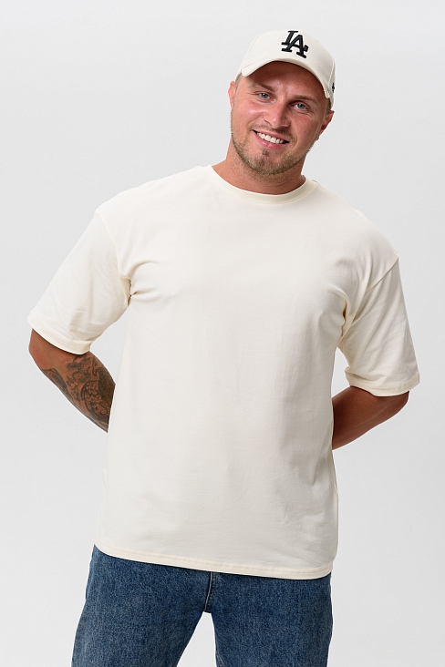 Футболка оверсайз мужская 14414/1 Молочный