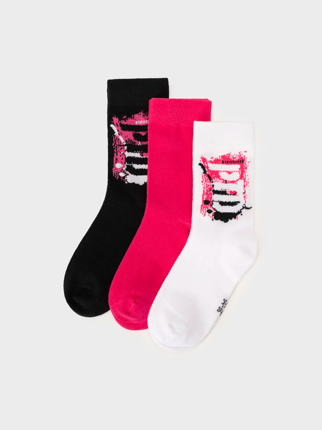 Ст.цена 353р. Носки 12521314 черный,фуксия,белый