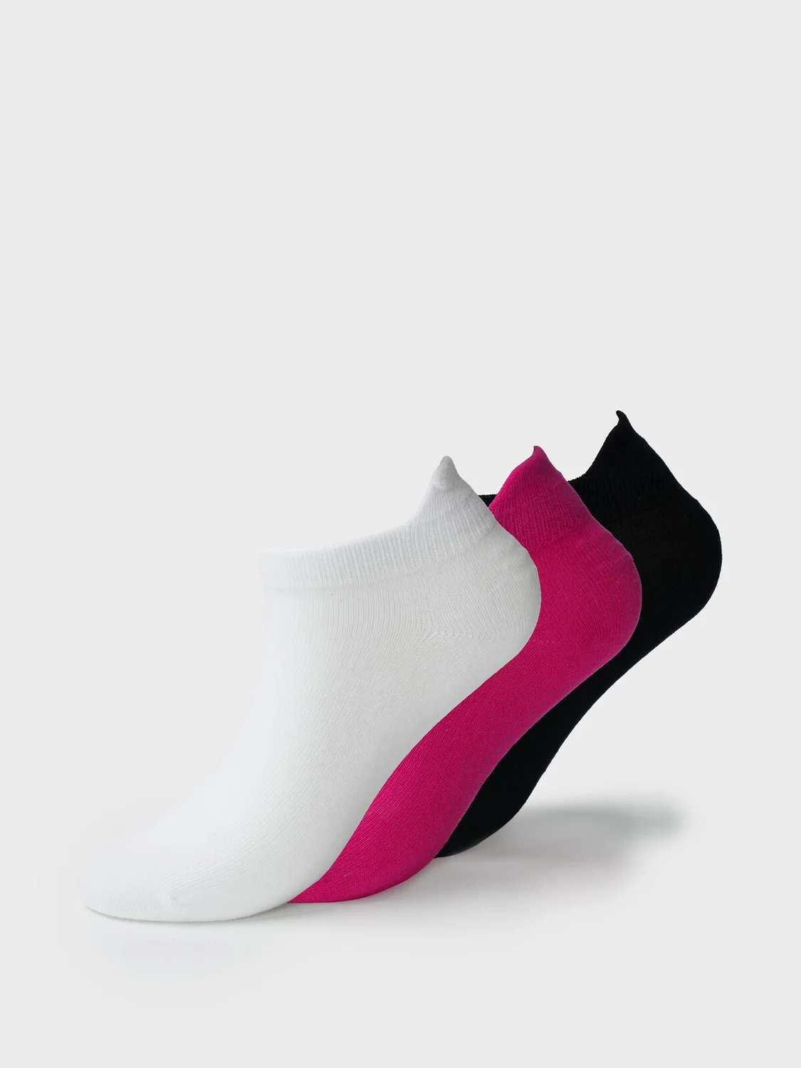 Носки 22527005 белый,фуксия,черный