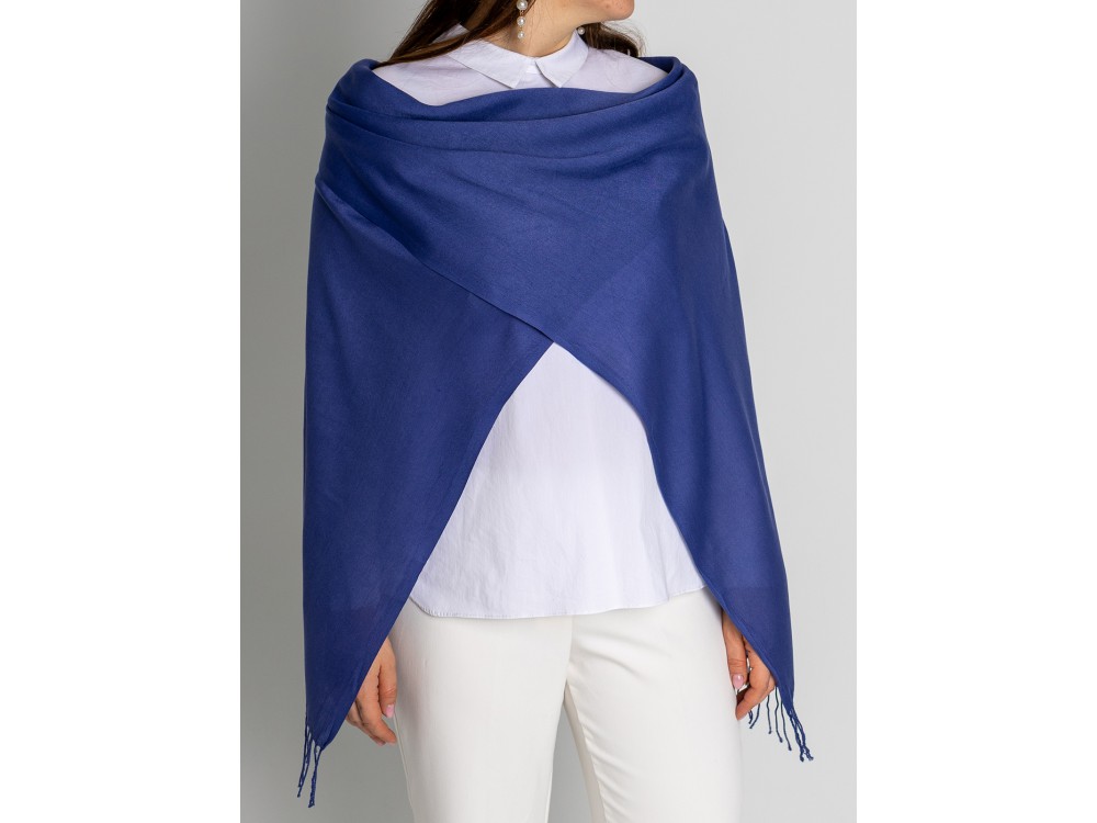 СТ. ЦЕНА 600 руб//Палантин облегченный Pashmina Lanotti/темно-синий