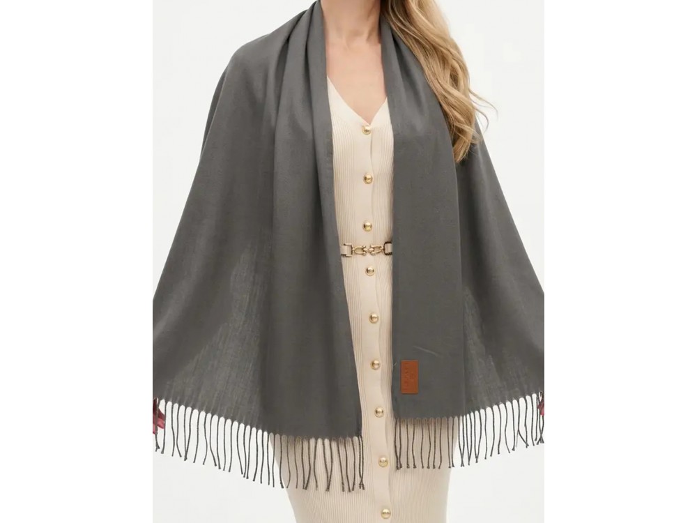 СТ. ЦЕНА 600 руб//Палантин облегченный Pashmina Lanotti/дымчатый