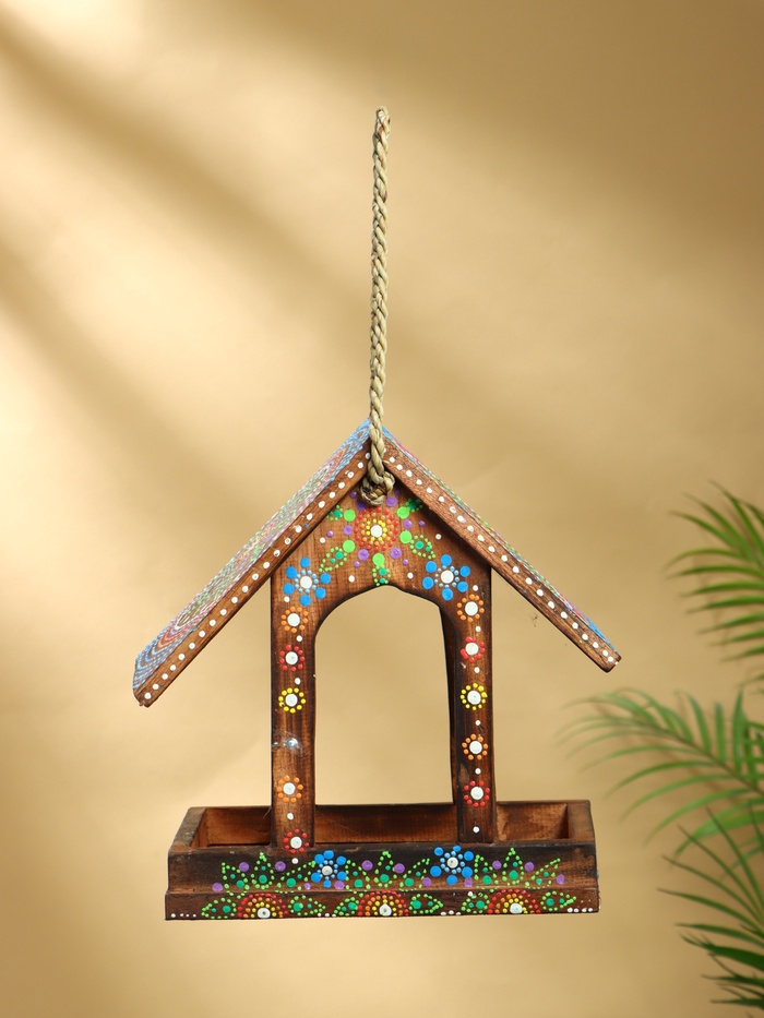 Подвесной декор «Кормушка для птиц», 14×26×26 см, дерево