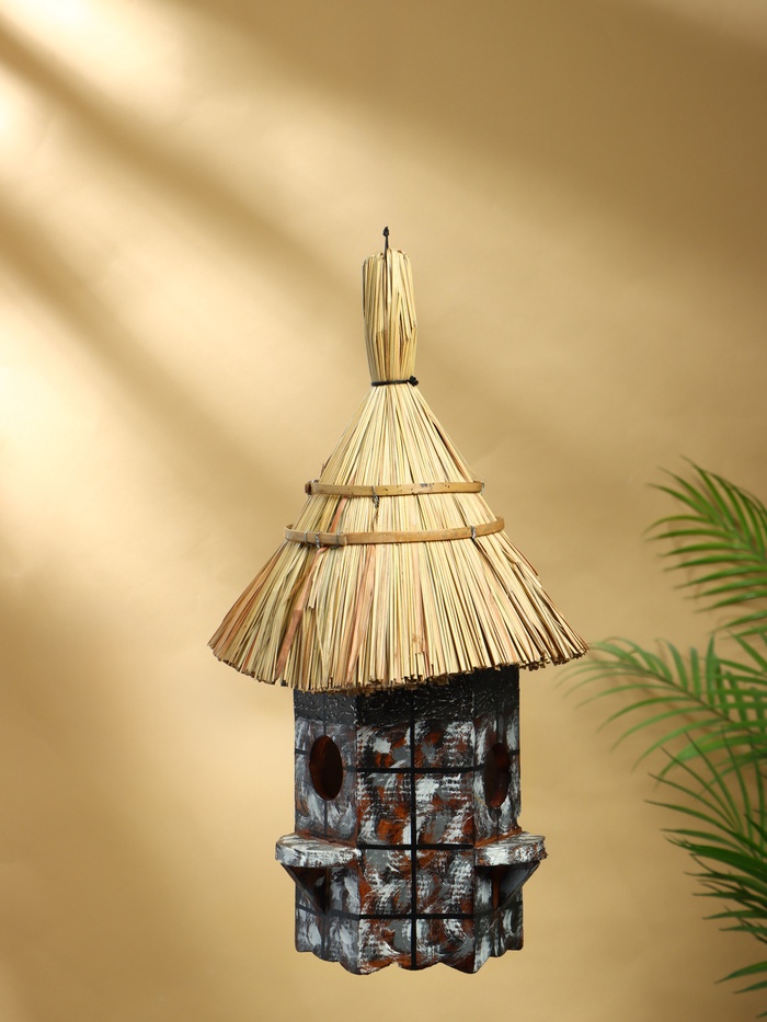 Подвесной декор «Скворечник», 25×25×45 см, дерево, серый