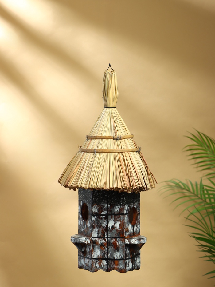 Подвесной декор «Скворечник», 25×25×45 см, дерево, серый