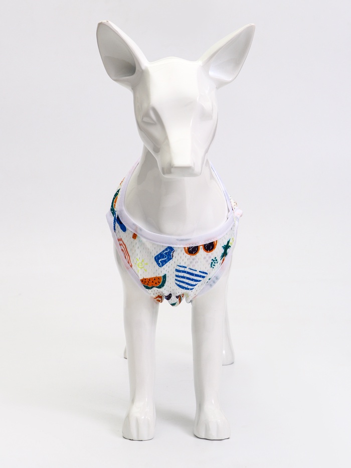 Майка для животных «Отпуск», размер M, ДС 28 см, ОГ 38 см, ОШ 30 см