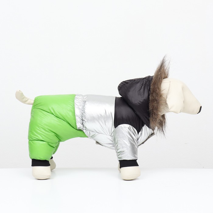 Комбинезон «Пушок», размер 12, ДС 28 см, ОГ 38 см, ОШ 27 см, зелёный