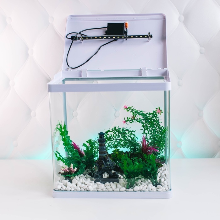 Грунт для аквариума DECOR DE «Галька цветная», фр. 8-12 мм, белая, 800 г