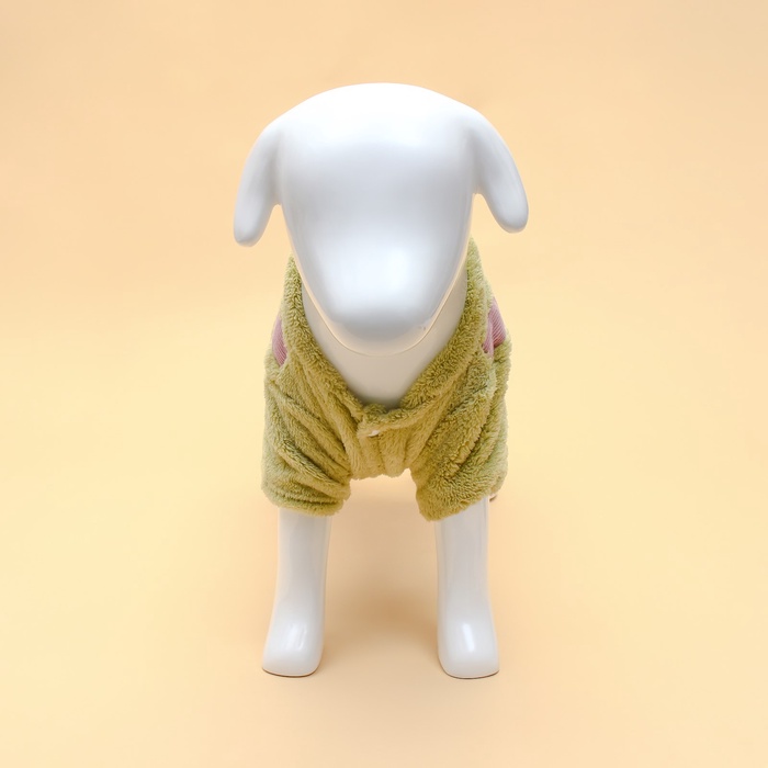 Комбинезон Love, размер XL, ДС 40 см, ОГ 50 см, ОШ 40 см, зелёный, розовый