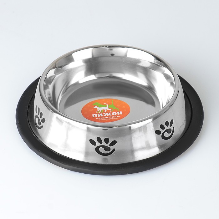 Миска, 235 мл, с нескользящим основанием, с принтом, нержавеющая сталь