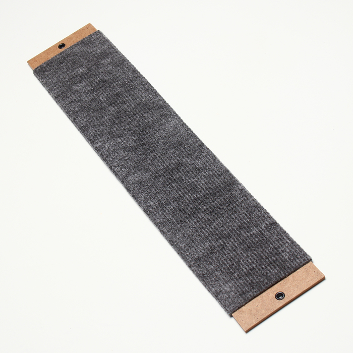 Когтеточка «Пижон», 50×10 см, ДВП, ковролин, серая