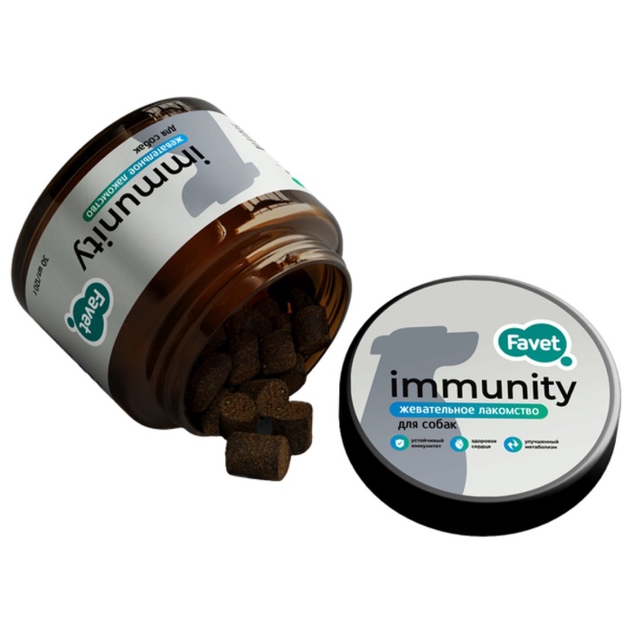 Favet Функциональное лакомство FerrumActive Soft Chews для иммунитета для собак, 120 г