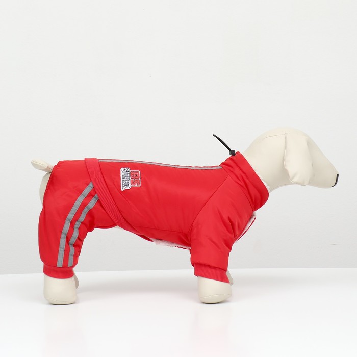 Комбинезон «Спорт», размер M, ДС 30, ОГ 40, ОШ 30 см, со светоотражающими полосами, красный