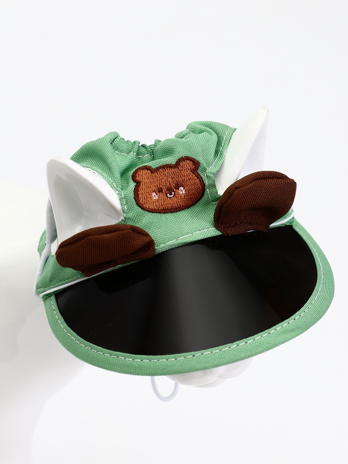 Кепка для животных, размер S, ОГ 27-33 см, высота 8 см, зелёная