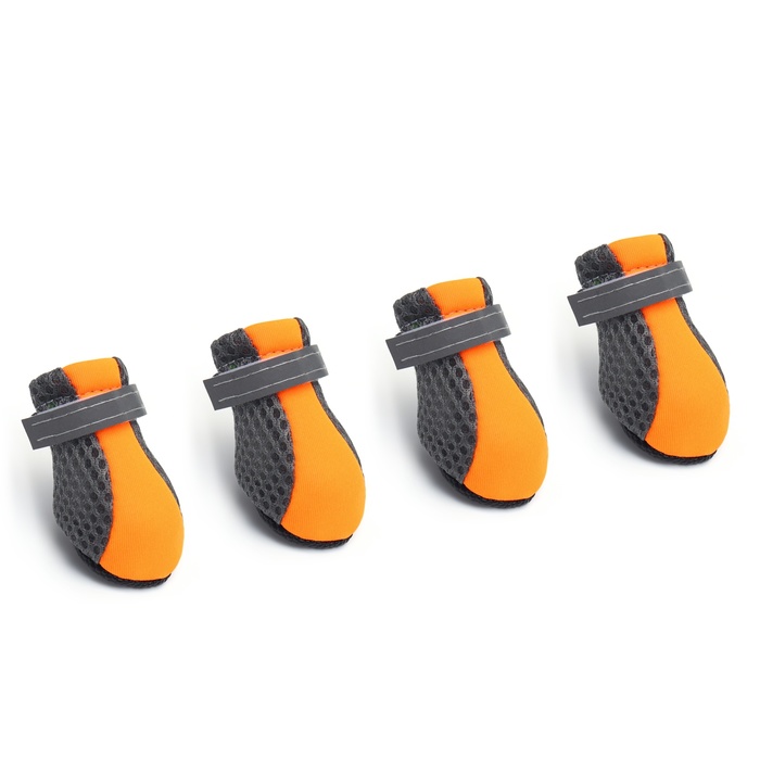 Ботинки для собак «Комфорт +», размер S (3.5×3 см), оранжевые