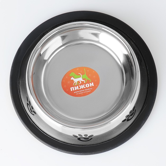 Миска, 235 мл, с нескользящим основанием, с принтом, нержавеющая сталь