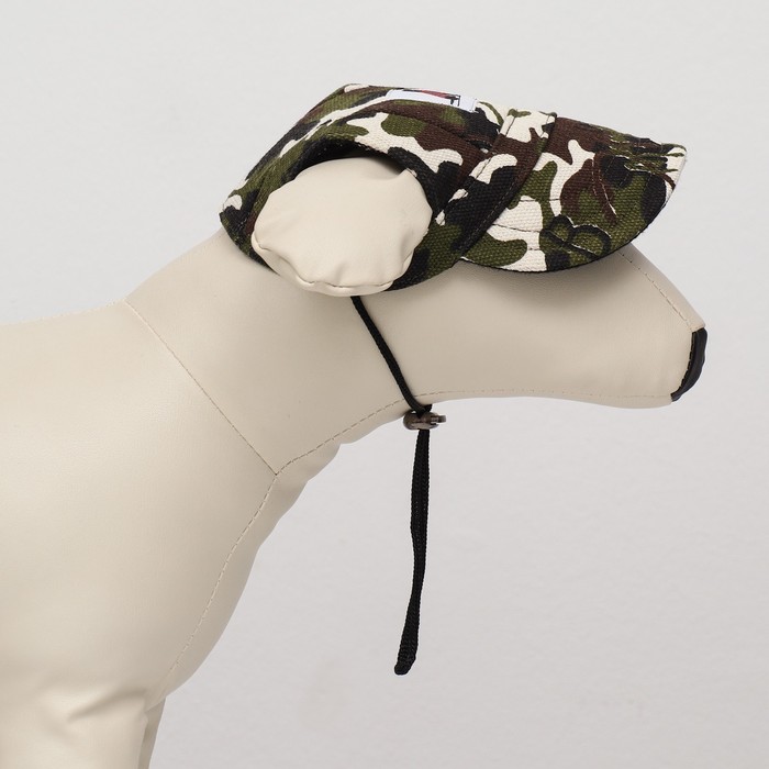 Кепка для собак, размер S, 22-34 см, камуфляж