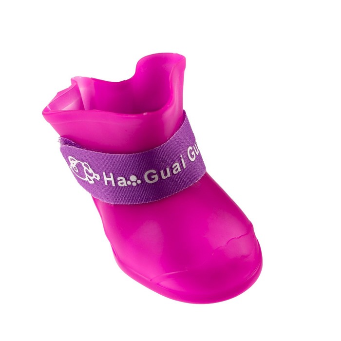 Сапоги резиновые для животных «Вездеход», набор 4 шт., р-р L (подошва 5.7×4.5 см), фиолетовые