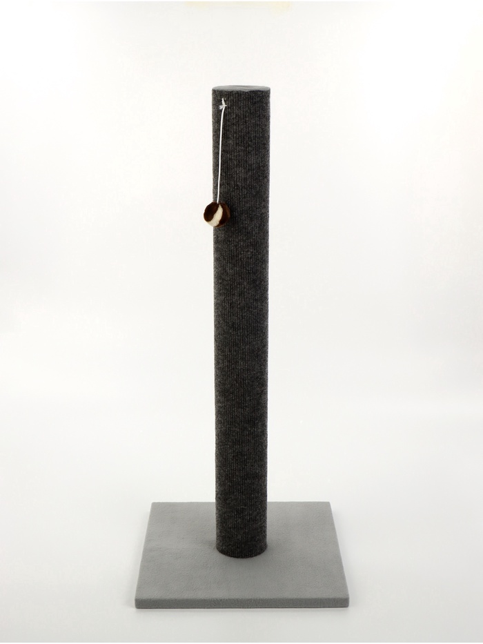 Когтеточка «Столбик» Lowcost, 35×35×85 с, с игрушкой, ковролин, цвет МИКС