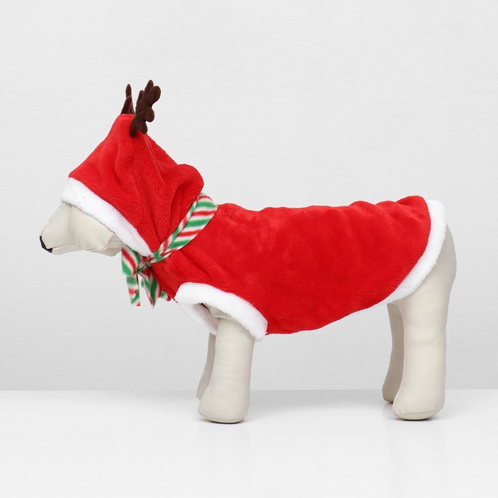 УЦЕНКА Костюм для животных «Новогодний с рожками», размер 2XL (ДС 45, ОГ 55 см)