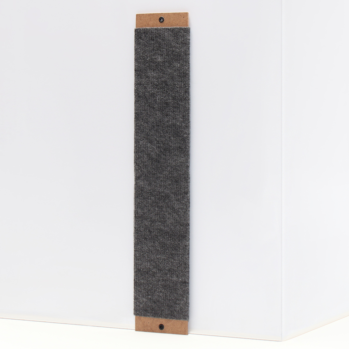 Когтеточка «Пижон», 50×10 см, ДВП, ковролин, серая