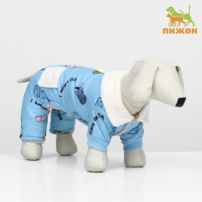 Комбинезон «Метель», размер XS, ДС 20 см, ОГ 30, ОШ 21 см, голубой