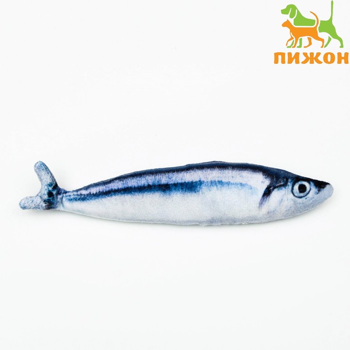 Игрушка «Рыба моей мечты!» с кошачьей мятой, сайра, 20 см