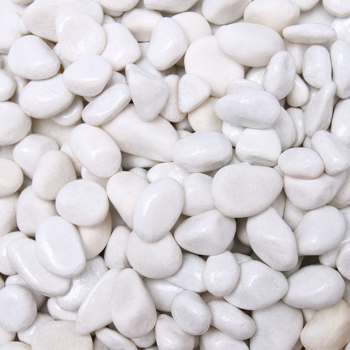 Грунт для аквариума DECOR DE «Галька цветная», фр. 8-12 мм, белая, 800 г