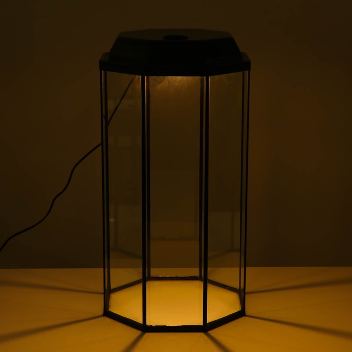 Аквариум «Восьмигранный» с крышкой, 50 л, 33×33×60/67 см, венге