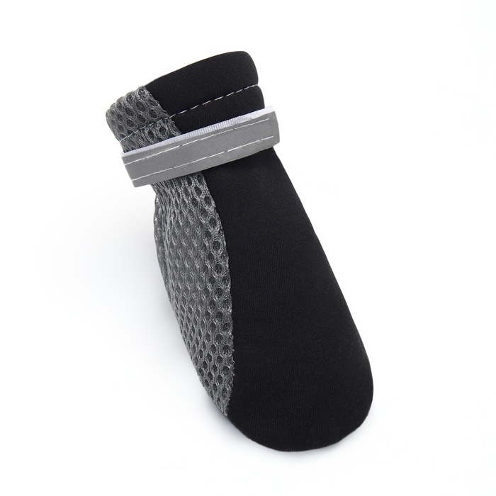 Ботинки для собак «Комфорт +», размер XL (5.9×4.8 см), серо-чёрные